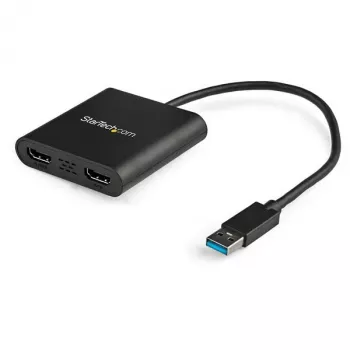 StarTech.com Προσαρμογέας USB 3.0 σε Dual HDMI, Μετατροπέας USB σε 2x οθόνες HDMI για Windows (χωρίς υποστήριξη macOS/ChromeOS/Linux) - TAA