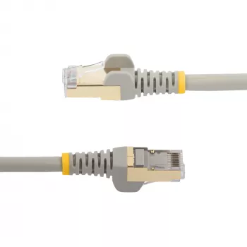 StarTech.com Καλώδιο Ethernet CAT6a 1m – 10 Gigabit θωρακισμένο, χωρίς γλωττίδα RJ45 100W PoE Καλώδιο patch – Καλώδιο δικτύου 10GbE STP με ανακούφιση καταπόνησης – Γκρι, ελεγμένο μεμονωμένα/καλωδίωση UL-πιστοποιημένη/TIA