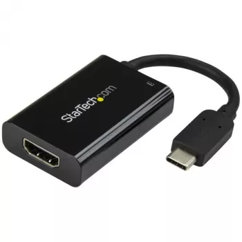 StarTech.com Προσαρμογέας USB C σε HDMI 2.0 με Power Delivery - Μετατροπέας βίντεο USB Type-C σε HDMI 4K 60Hz - Θύρα φόρτισης PD 60W - Συμβατός με Thunderbolt 3 - Μαύρο
