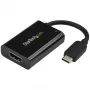 StarTech.com Προσαρμογέας USB C σε HDMI 2.0 με Power Delivery - Μετατροπέας βίντεο USB Type-C σε HDMI 4K 60Hz - Θύρα φόρτισης PD 60W - Συμβατός με Thunderbolt 3 - Μαύρο