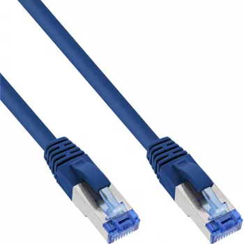 InLine Καλώδιο patch S/FTP PiMF Cat.6A χωρίς αλογόνα 500 MHz μπλε 1 m