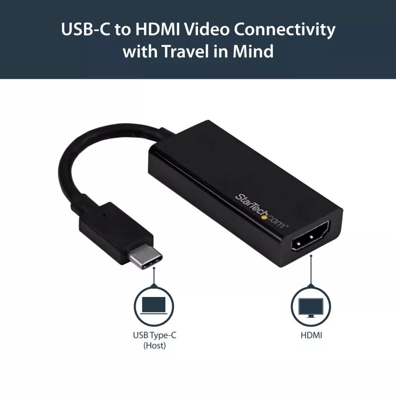 StarTech.com Προσαρμογέας USB-C σε HDMI – 4K 60 Hz, USB Type-C, έξοδος HDMI, 3840 x 2160 pixel