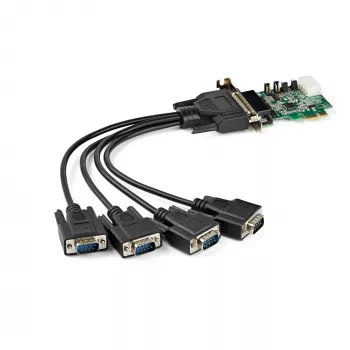 StarTech.com κάρτα προσαρμογέα PCI Express RS232 Serial 4 θυρών – PCIe RS232 Serial Host Controller Card – PCIe σε σειριακό DB9 – 16950 UART – κάρτα επέκτασης Low-Profile – Windows/Linux – TAA