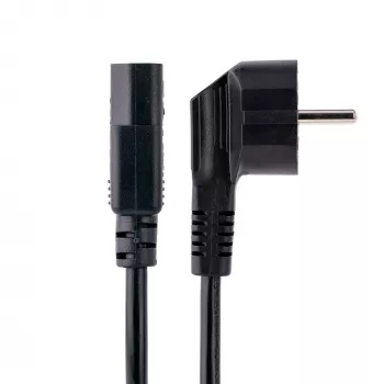 StarTech.com καλώδιο τροφοδοσίας υπολογιστή 1m, 18AWG, καλώδιο τροφοδοσίας EU-Schuko σε C13, 250V 10A, μαύρο καλώδιο τροφοδοσίας αντικατάστασης, καλώδιο τροφοδοσίας TV/οθόνης, καλώδιο τροφοδοσίας Schuko CEE 7/7 σε IEC 60320 C13 - καλώδιο τροφοδοσίας PC