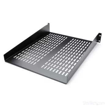 StarTech.com CABSHELF22V αεριζόμενο σταθερό ράφι 2U για rack διακομιστή, 19″, βάθος 22″ (55,9 cm), έως 22 kg, ατσάλι, μαύρο