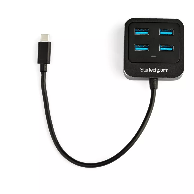 StarTech.com hub USB C 4 θυρών – USB-C σε 4x θύρες USB-A – SuperSpeed 10 Gbit/s USB 3.2 Gen 2 Type-C hub – USB Bus Powered – φορητό/συμπαγές USB-C σε USB hub προσαρμογέα για laptop – αλουμίνιο