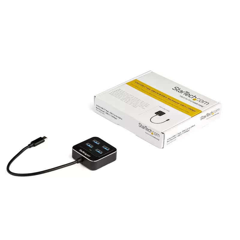 StarTech.com hub USB C 4 θυρών – USB-C σε 4x θύρες USB-A – SuperSpeed 10 Gbit/s USB 3.2 Gen 2 Type-C hub – USB Bus Powered – φορητό/συμπαγές USB-C σε USB hub προσαρμογέα για laptop – αλουμίνιο