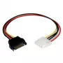 StarTech.com προσαρμογέας καλωδίου τροφοδοσίας SATA σε LP4 30,5 cm - B/M, SATA 15 ακίδων, Molex (4 ακίδων), 0,3048 m, βύσμα αρσενικό, υποδοχή θηλυκή, ευθύ