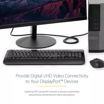 StarTech.com Καλώδιο DisplayPort 1.2 1m – Καλώδιο DisplayPort 4K x 2K Ultra HD με πιστοποίηση VESA – Καλώδιο DP σε DP για οθόνη – Καλώδιο βίντεο/οθόνης DP – Βύσματα DP με κλείδωμα