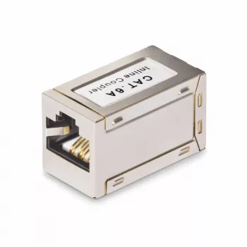 StarTech.com Θωρακισμένος Σύνδεσμος RJ45, Inline Σύνδεσμος Cat6a, Υποδοχή σε Υποδοχή (F/F), Καλωδίωση T568B, Θωρακισμένη Επέκταση Καλωδίου Ethernet