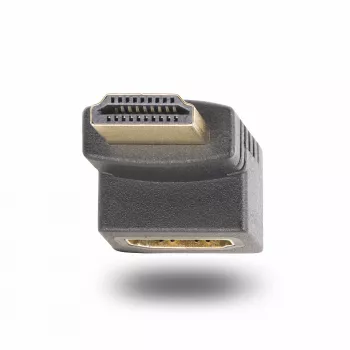 StarTech.com Προσαρμογέας HDMI 2.0 κάτω γωνίας, βύσμα αρσενικό σε υποδοχή θηλυκή, κατακόρυφα 90 μοιρών γωνιακή προστασία θύρας HDMI, 4K 60Hz, επέκταση σύνδεσης High Speed HDMI, M/F