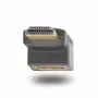 StarTech.com Προσαρμογέας HDMI 2.0 κάτω γωνίας, βύσμα αρσενικό σε υποδοχή θηλυκή, κατακόρυφα 90 μοιρών γωνιακή προστασία θύρας HDMI, 4K 60Hz, επέκταση σύνδεσης High Speed HDMI, M/F