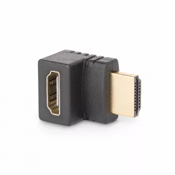 StarTech.com Προσαρμογέας HDMI 2.0 κάτω γωνίας, βύσμα αρσενικό σε υποδοχή θηλυκή, κατακόρυφα 90 μοιρών γωνιακή προστασία θύρας HDMI, 4K 60Hz, επέκταση σύνδεσης High Speed HDMI, M/F