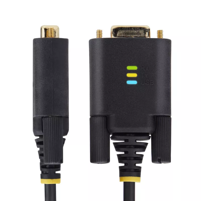 StarTech.com Καλώδιο προσαρμογέα USB σε σειριακό null modem 2m, COM, FTDI, USB-A σε DB9 RS232, αντικαταστάσιμες βίδες/παξιμάδια DB9, Windows/macOS/Linux