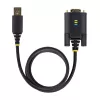 StarTech.com Καλώδιο προσαρμογέα USB σε σειριακό null modem 2m, COM, FTDI, USB-A σε DB9 RS232, αντικαταστάσιμες βίδες/παξιμάδια DB9, Windows/macOS/Linux