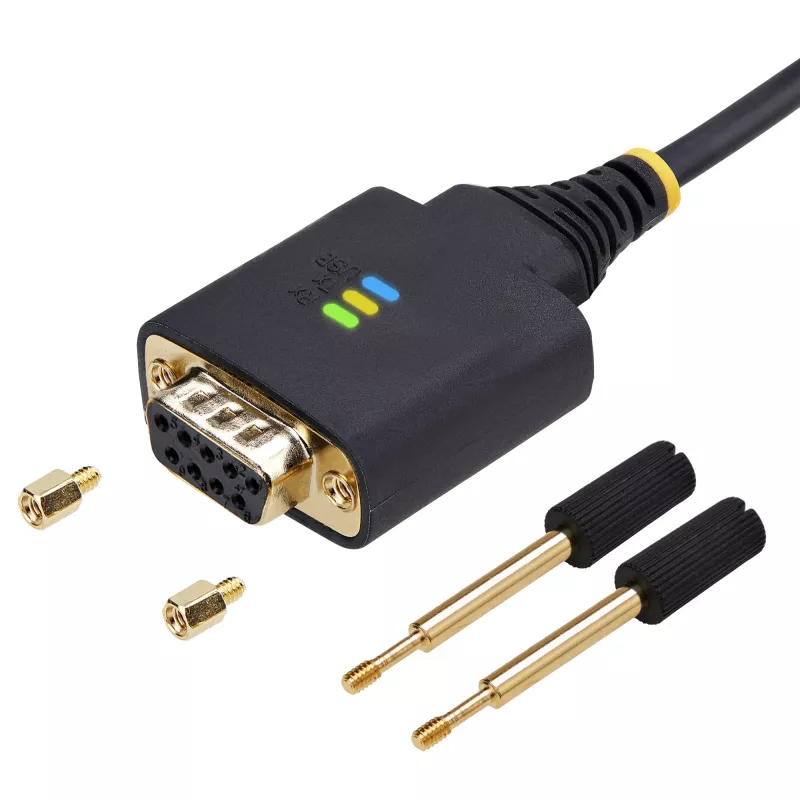 StarTech.com Καλώδιο προσαρμογέα USB σε σειριακό null modem 2m, COM, FTDI, USB-A σε DB9 RS232, αντικαταστάσιμες βίδες/παξιμάδια DB9, Windows/macOS/Linux