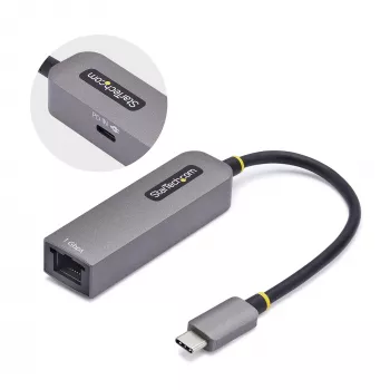 StarTech.com Προσαρμογέας USB-C σε Ethernet, NIC, 100W PD Passthrough, USB 3.0 Type-C 1 Gbit/s προσαρμογέας δικτύου πολλαπλών ταχυτήτων, συμβατός με Thunderbolt, Windows & Mac