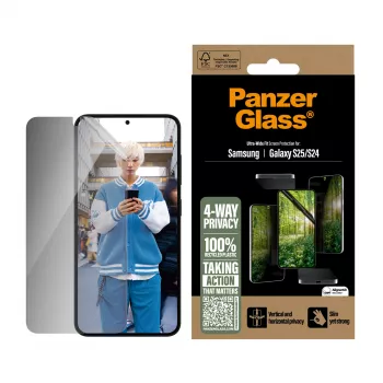 PanzerGlass ® ECO MATRIX 4-κατευθύνσεων προστασία οθόνης απορρήτου Samsung Galaxy S25 | S24 | Ultra-Wide Fit