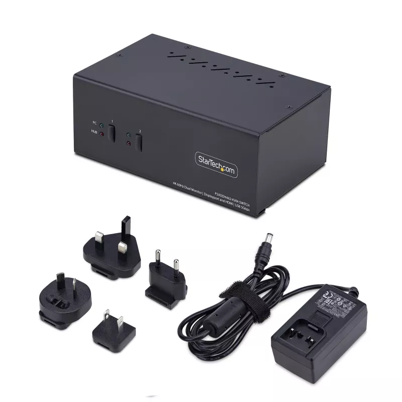 StarTech.com P2ADDH462-KVM-SWITCH Διακόπτης KVM Μαύρο