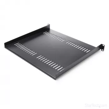 StarTech.com Ράφι Server Rack 1U – Universal Vented Rack Mount Cantilever Tray για 19 ίντσες Rack Δικτυακού Εξοπλισμού & Ντουλάπα – Ανθεκτικός Χάλυβας – Ικανότητα φόρτωσης 44lb/20kg – Ράφι βάθους 16 ιντσών, Μαύρο