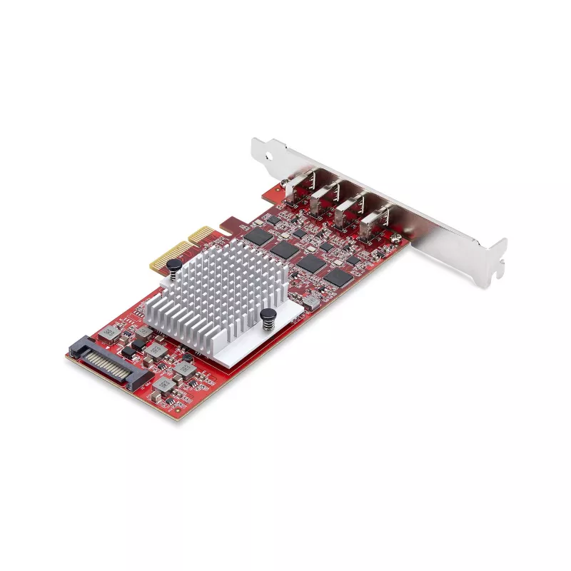 StarTech.com Κάρτα PCIe USB Type-C 4 θυρών, USB 3.2 10Gbps, Κάρτα επέκτασης USB-C PCI Express, 4x ανεξάρτητοι ελεγκτές USB, Windows/Linux/macOS, συμμορφούμενη με TAA