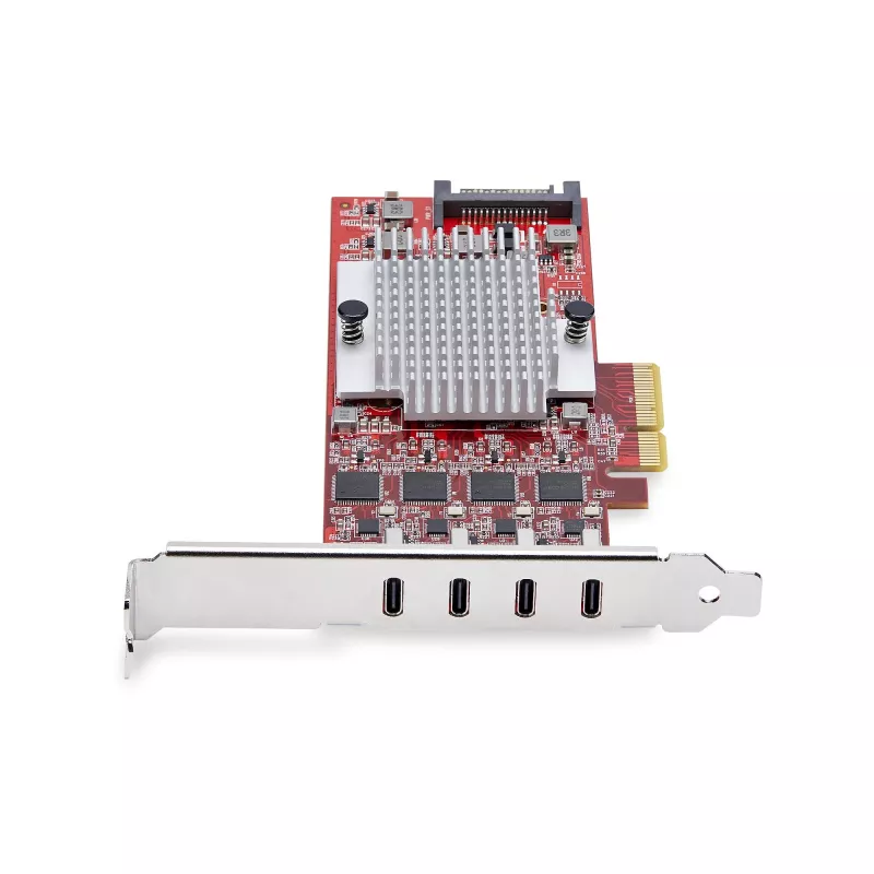 StarTech.com Κάρτα PCIe USB Type-C 4 θυρών, USB 3.2 10Gbps, Κάρτα επέκτασης USB-C PCI Express, 4x ανεξάρτητοι ελεγκτές USB, Windows/Linux/macOS, συμμορφούμενη με TAA