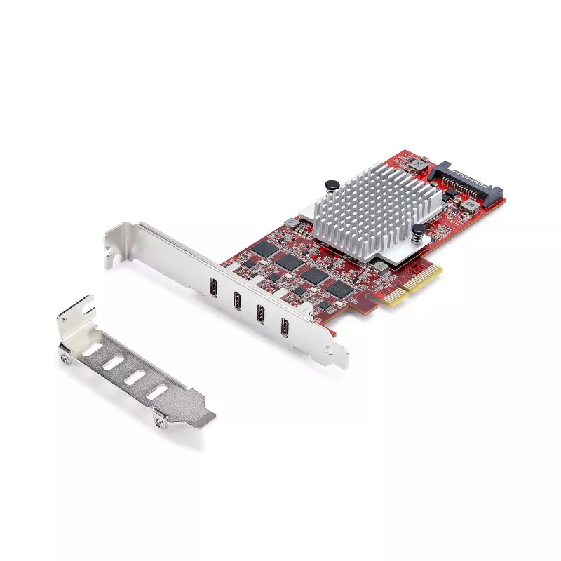 StarTech.com Κάρτα PCIe USB Type-C 4 θυρών, USB 3.2 10Gbps, Κάρτα επέκτασης USB-C PCI Express, 4x ανεξάρτητοι ελεγκτές USB, Windows/Linux/macOS, συμμορφούμενη με TAA