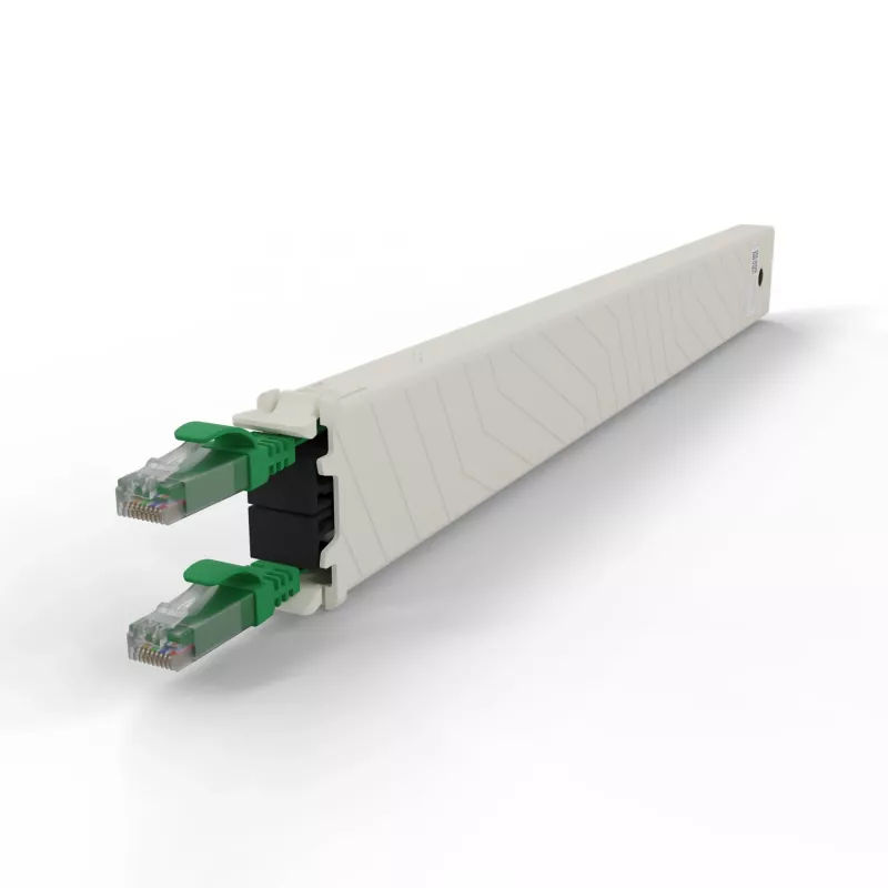 PATCHBOX .one CONEX8UTPGR 8RU Cat6a UTP ανασυρόμενη χάλκινη κασέτα, πράσινη