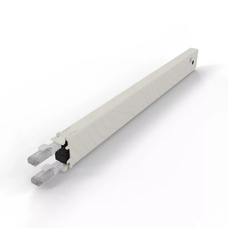 PATCHBOX .one CONEX8UTPWH 8RU Cat6a UTP ανασυρόμενη χάλκινη κασέτα, λευκή
