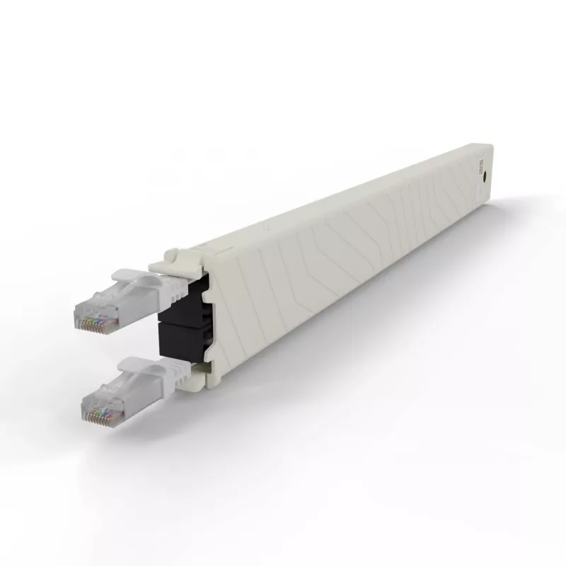 PATCHBOX .one CONEX8UTPWH 8RU Cat6a UTP ανασυρόμενη χάλκινη κασέτα, λευκή