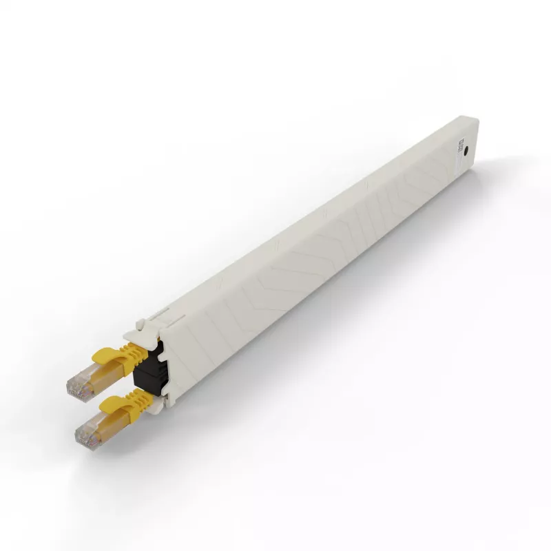 PATCHBOX .one CONEX8UTPYL 8RU Cat6a UTP ανασυρόμενη χάλκινη κασέτα, κίτρινη