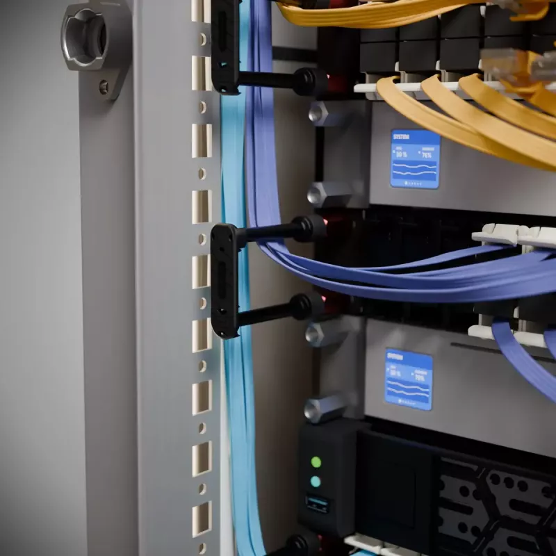 Πάνελ διαχείρισης καλωδίων PATCHBOX Patchcatch Solo συσκευασία 24 τεμ. μαύρο κόκκινο