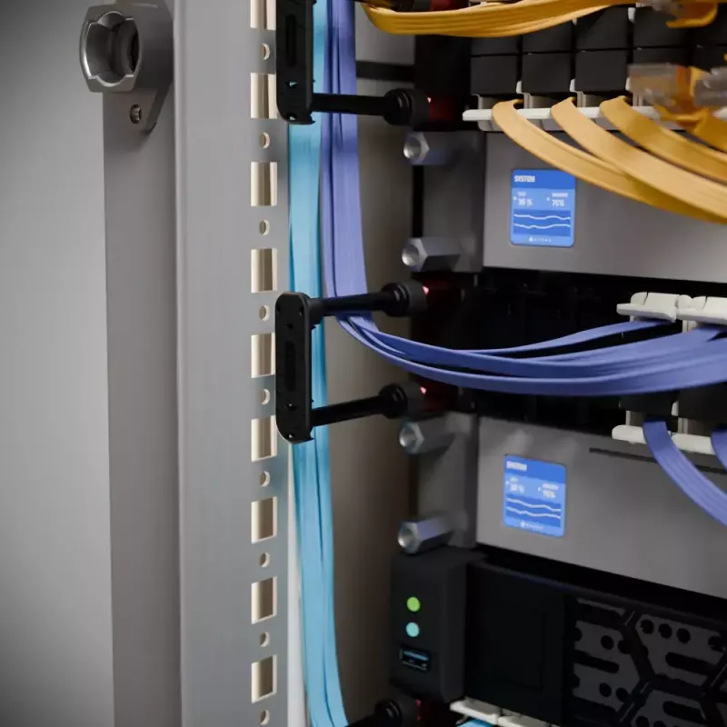 Πάνελ διαχείρισης καλωδίων PATCHBOX Patchcatch Solo συσκευασία 24 τεμ. μαύρο κόκκινο