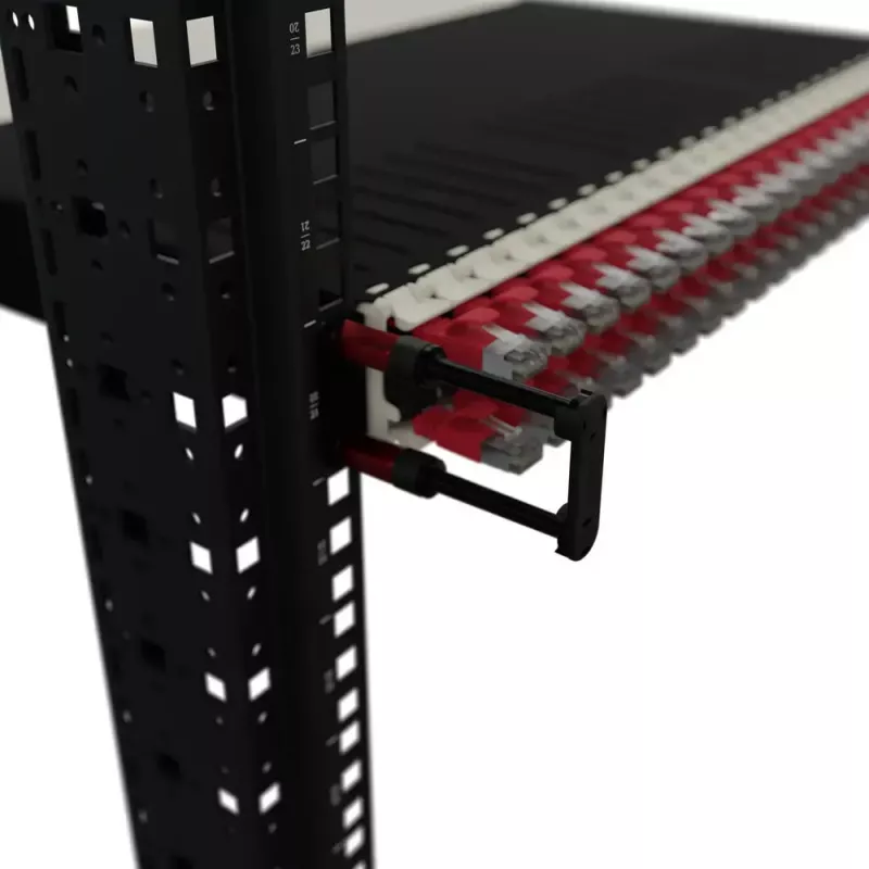 Πάνελ διαχείρισης καλωδίων PATCHBOX Patchcatch Solo συσκευασία 24 τεμ. μαύρο κόκκινο