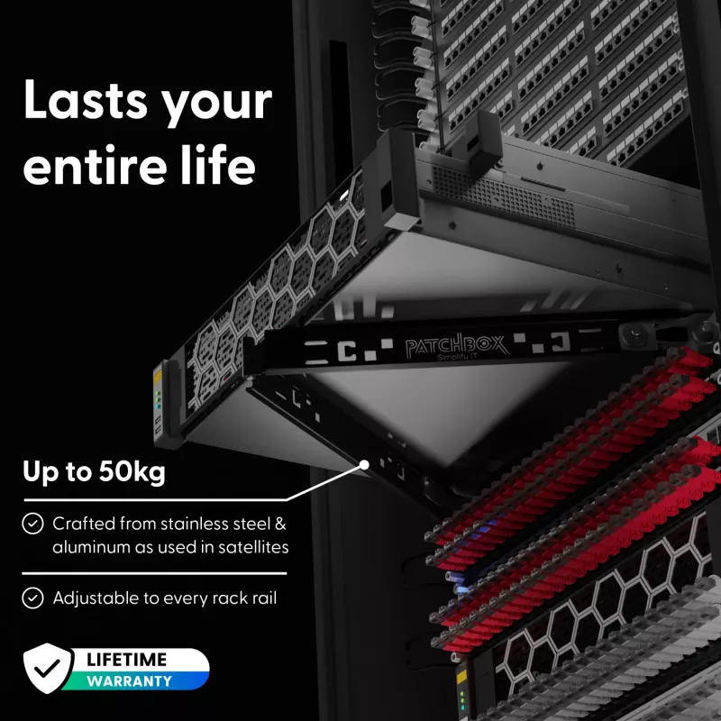 Εργαλείο εγκατάστασης PATCHBOX PBXEXE2 μαύρο αλουμίνιο ανοξείδωτο χάλυβα 48,3 cm