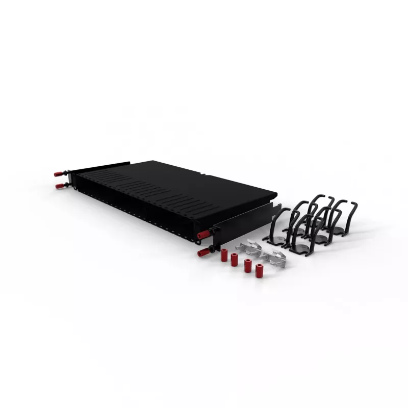 PATCHBOX .one PONEFRAME πλαίσιο patch panel για έως 24 κασέτες, με ράγες στερέωσης, ατσάλι, μαύρο RAL 9005