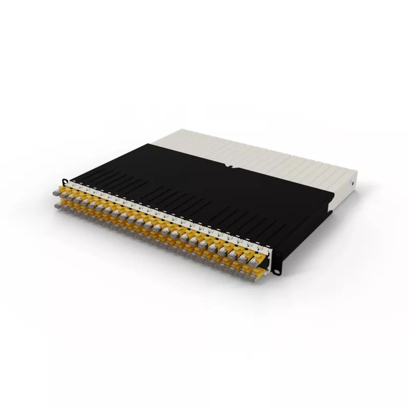 PATCHBOX .one PONEX8STPYL 8RU Cat6a U/FTP σύστημα ανασυρόμενων καλωδίων patch, 0,8 m, RJ-45, 10 Gbit/s, PoE, 24 κασέτες, κίτρινο