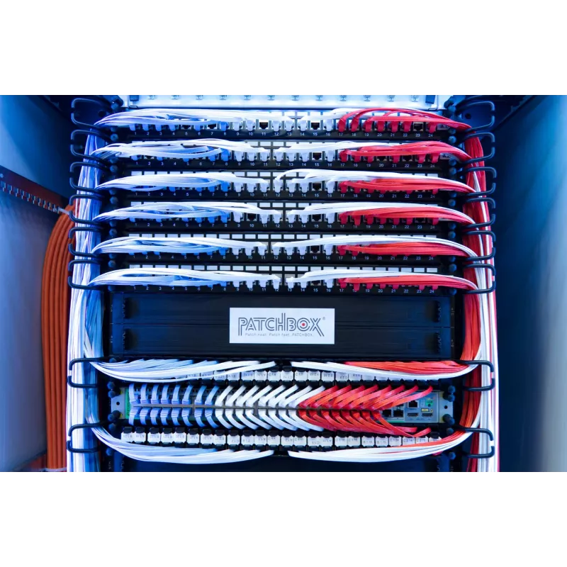 PATCHBOX PBCX8K Οργανωτής καλωδίων rack Θήκη καλωδίων Μαύρο 4 τεμ.
