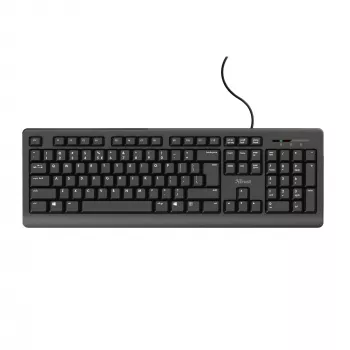 Trust TK-150 Πληκτρολόγιο Γραφείου USB QWERTZ Γερμανικό Μαύρο
