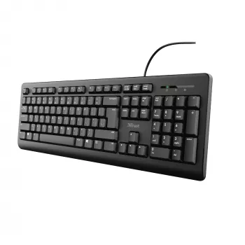 Trust TK-150 Πληκτρολόγιο Γραφείου USB QWERTZ Γερμανικό Μαύρο