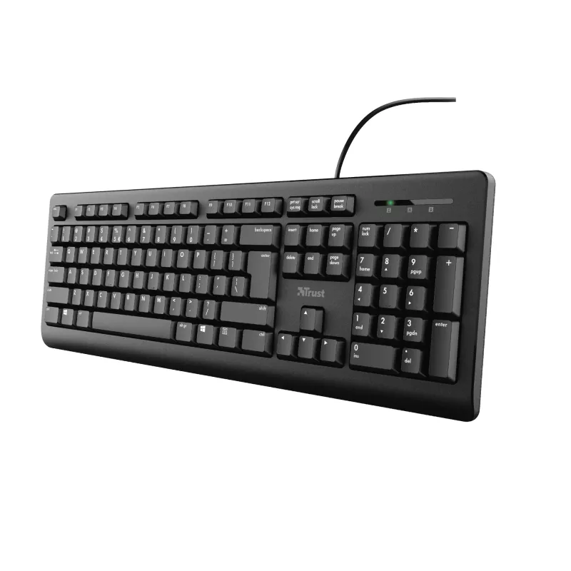 Trust TK-150 Πληκτρολόγιο Γραφείου USB QWERTZ Γερμανικό Μαύρο