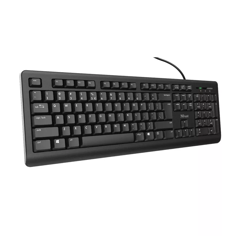 Trust TK-150 Πληκτρολόγιο Γραφείου USB QWERTZ Γερμανικό Μαύρο
