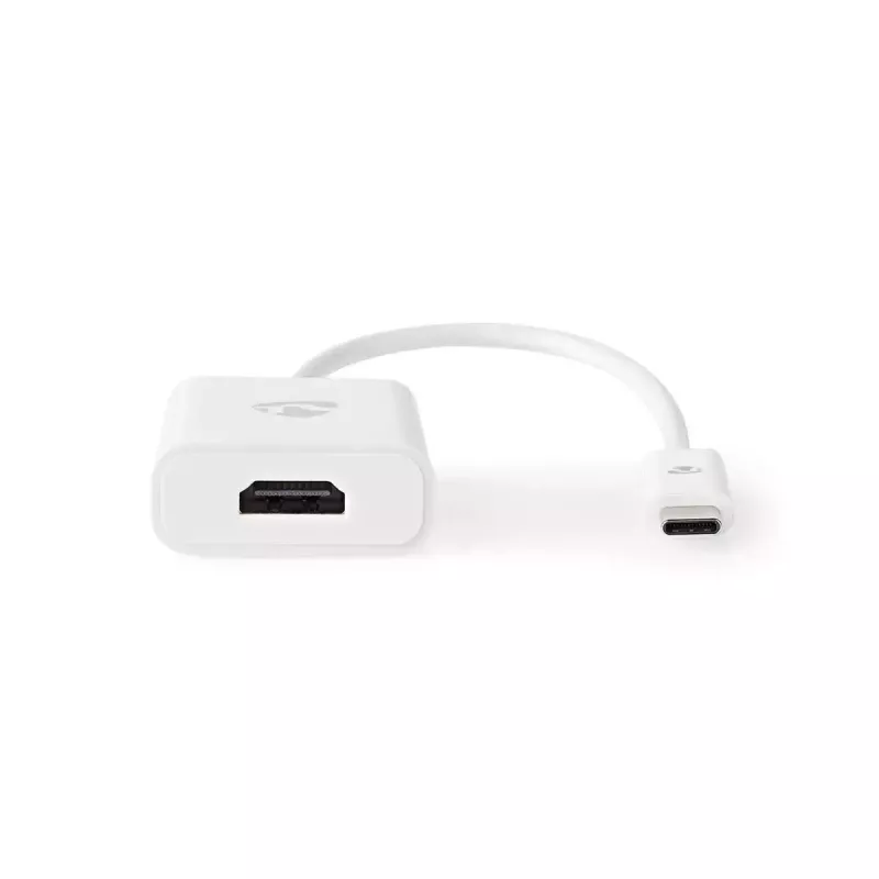 Nedis CCGB64651WT02 αντάπτορας USB-C σε HDMI USB 3.2 Gen1, 0,20 m, επινικελωμένος, PVC, λευκός