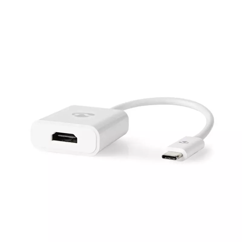 Nedis CCGB64651WT02 αντάπτορας USB-C σε HDMI USB 3.2 Gen1, 0,20 m, επινικελωμένος, PVC, λευκός