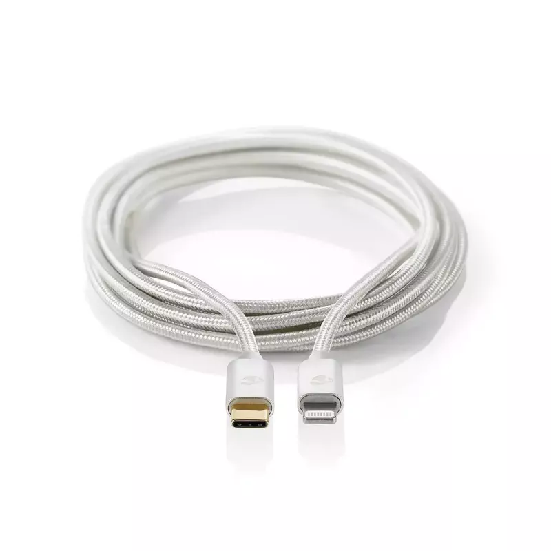 Καλώδιο Lightning Nedis CCTB39650AL10 1m Αλουμίνιο USB C