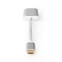 Αντάπτορας καλωδίου βίντεο Nedis CCTB64480AL02 0,2 m USB Type-C DisplayPort ασημί