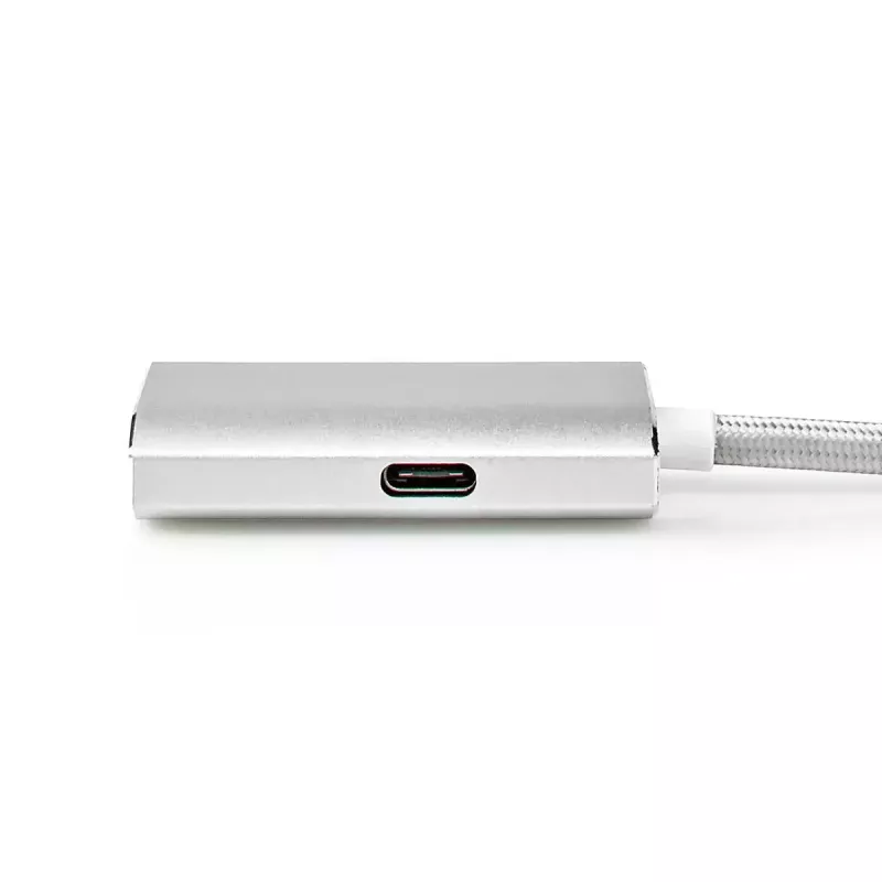 Nedis CCTB64680AL20 Αντάπτορας καλωδίου βίντεο 2 m HDMI Type A USB Type-C ασημί
