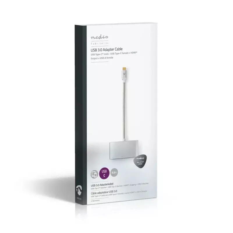 Dock laptop Nedis CCTB64765AL02 Ασημί 5 Gbit/s