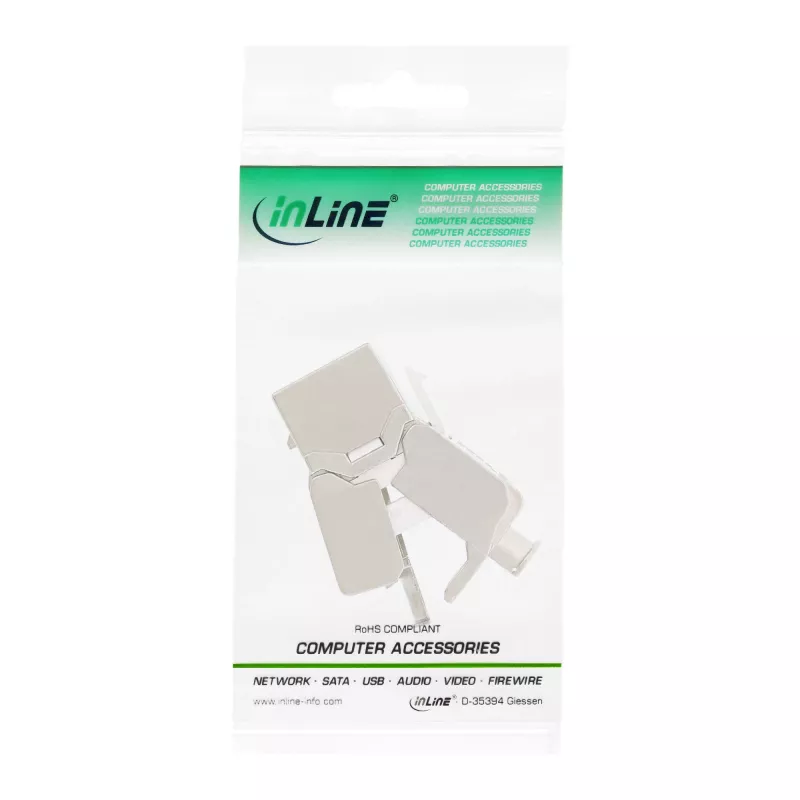 InLine RJ45 Keystone Jack Snap-In μονάδα Cat.6a, σχεδίαση slim