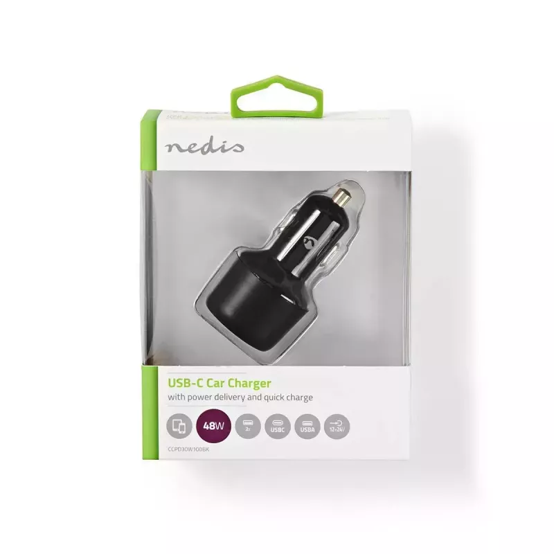 Φορτιστής κινητής συσκευής Nedis CCPD30W100BK Smartphone μαύρο γρήγορη φόρτιση